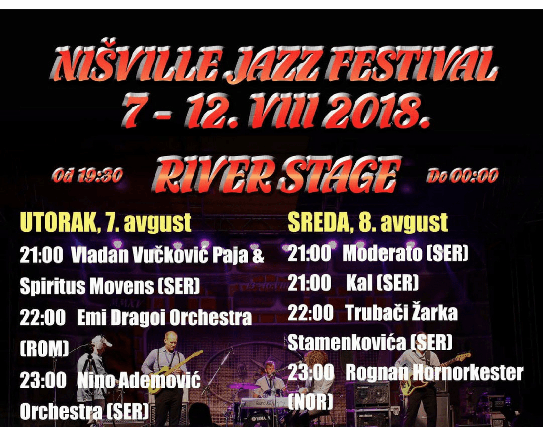 Nisville Jazz Festival - River Stage LIneup 2018